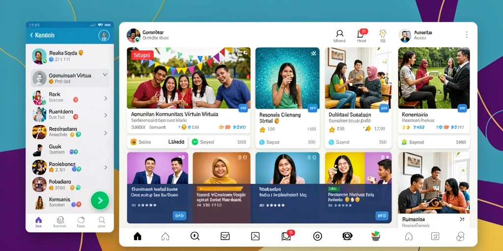 Komunitas interaktif yang selalu mendukung pemain baru.