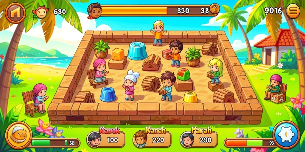 Bergabung dengan teman dalam mode multiplayer.